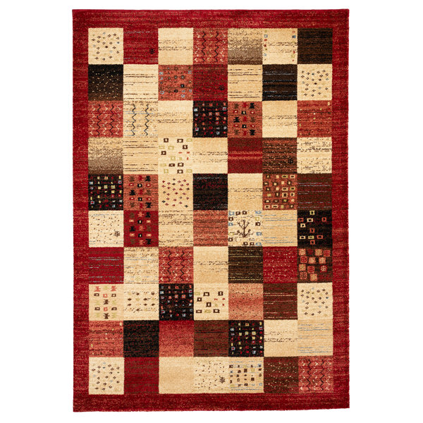 Gracie Oaks Pugh Red/Cream Rug Wayfair.ie